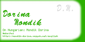 dorina mondik business card